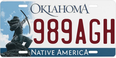 OK license plate 989AGH