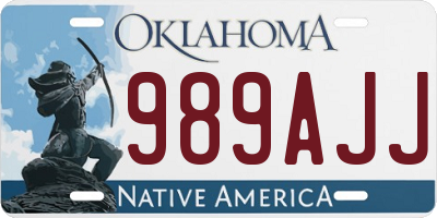 OK license plate 989AJJ