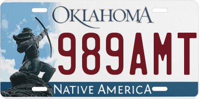 OK license plate 989AMT
