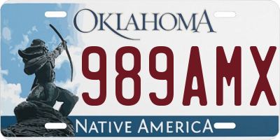 OK license plate 989AMX