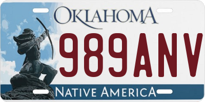OK license plate 989ANV