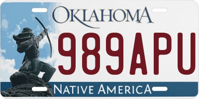 OK license plate 989APU