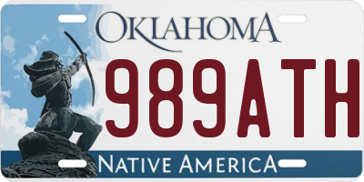 OK license plate 989ATH