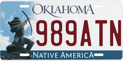 OK license plate 989ATN