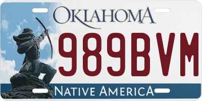 OK license plate 989BVM