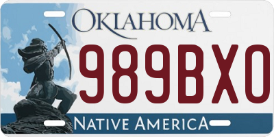 OK license plate 989BXO