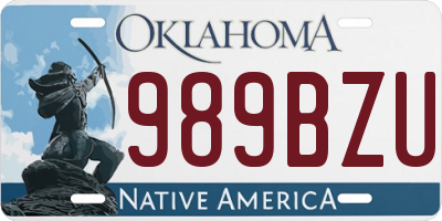 OK license plate 989BZU