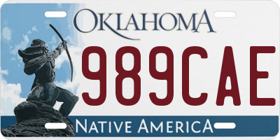 OK license plate 989CAE