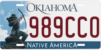OK license plate 989CCO