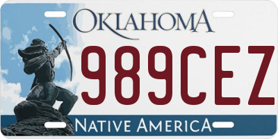 OK license plate 989CEZ
