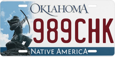 OK license plate 989CHK