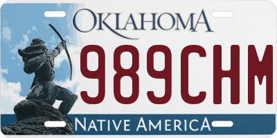 OK license plate 989CHM