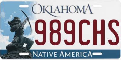 OK license plate 989CHS