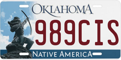 OK license plate 989CIS