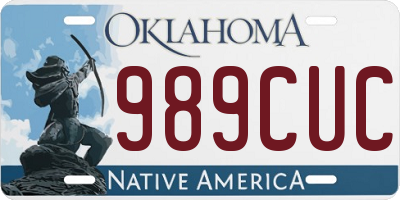 OK license plate 989CUC