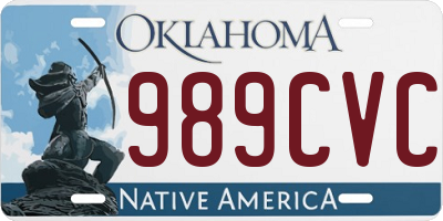 OK license plate 989CVC