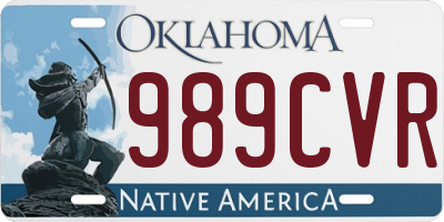 OK license plate 989CVR