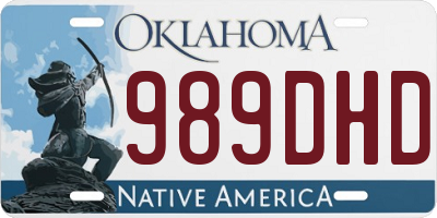 OK license plate 989DHD