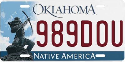 OK license plate 989DOU