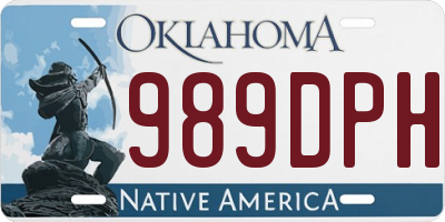 OK license plate 989DPH