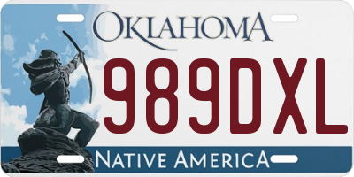 OK license plate 989DXL