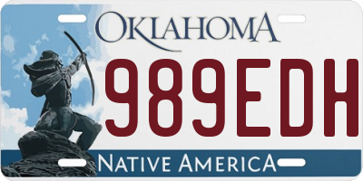 OK license plate 989EDH