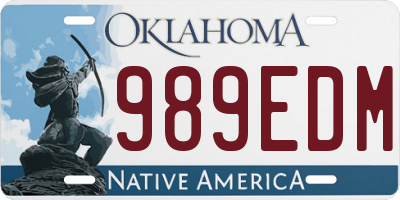 OK license plate 989EDM