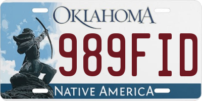 OK license plate 989FID