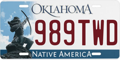 OK license plate 989TWD