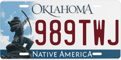OK license plate 989TWJ