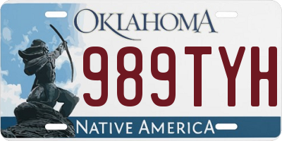 OK license plate 989TYH
