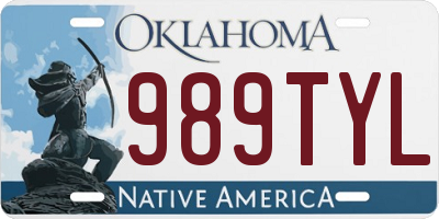 OK license plate 989TYL