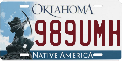 OK license plate 989UMH