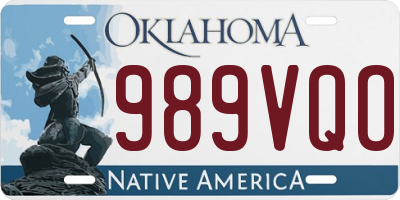 OK license plate 989VQO