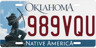 OK license plate 989VQU