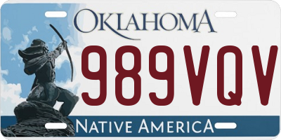 OK license plate 989VQV