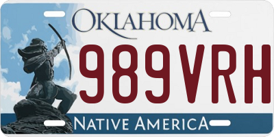 OK license plate 989VRH