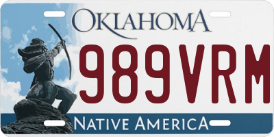 OK license plate 989VRM