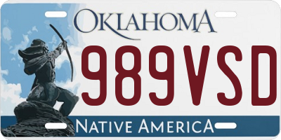 OK license plate 989VSD