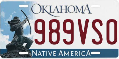 OK license plate 989VSO