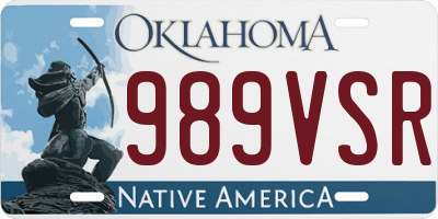 OK license plate 989VSR