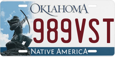 OK license plate 989VST