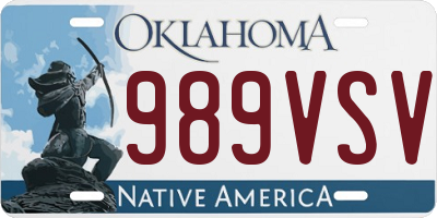 OK license plate 989VSV