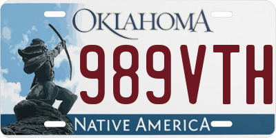 OK license plate 989VTH
