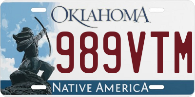 OK license plate 989VTM