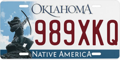 OK license plate 989XKQ