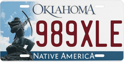 OK license plate 989XLE
