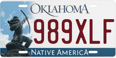 OK license plate 989XLF