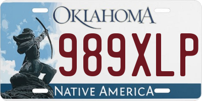 OK license plate 989XLP