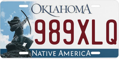 OK license plate 989XLQ